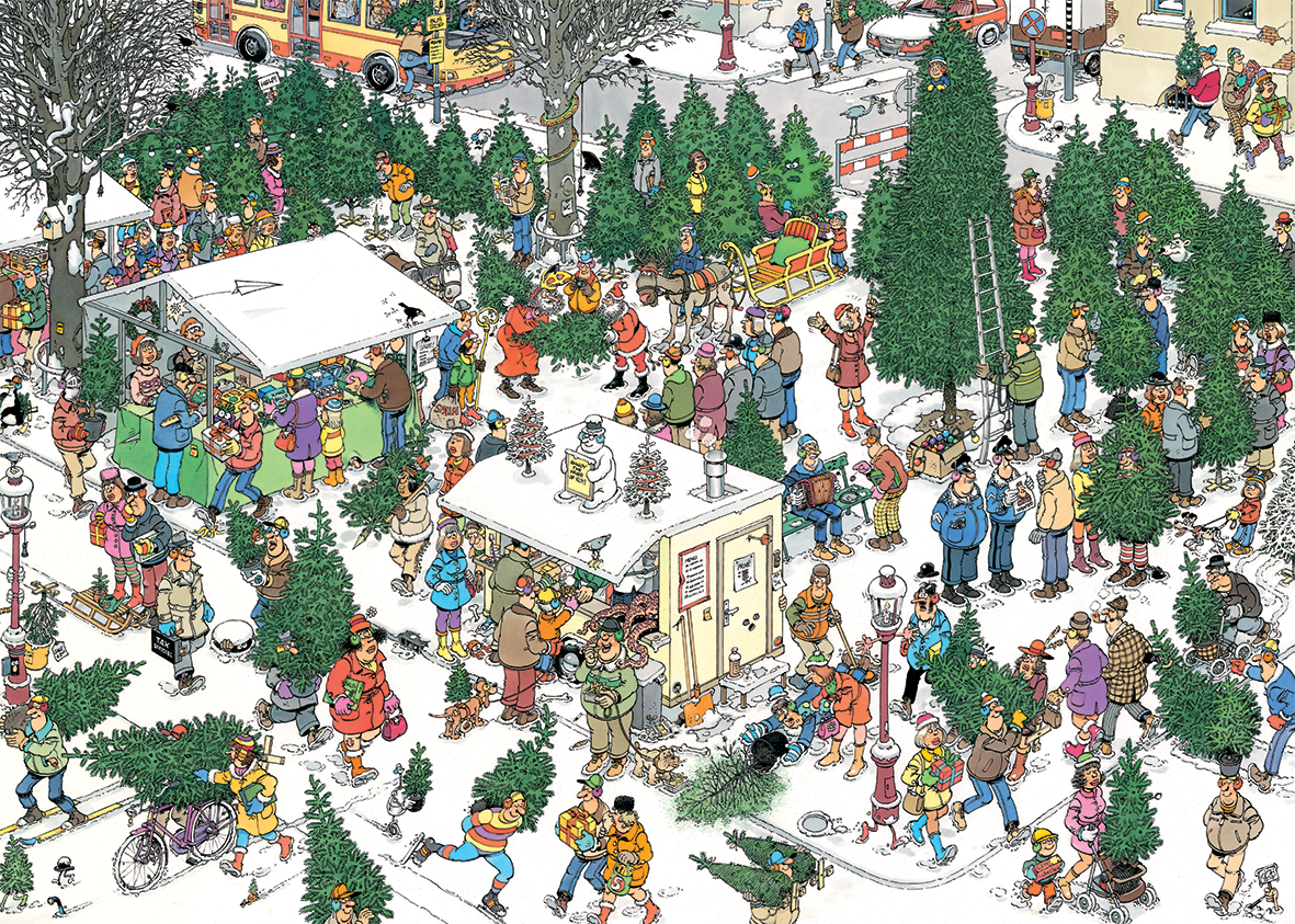 Jan van Haasteren  - Christmas Tree market (1 000)