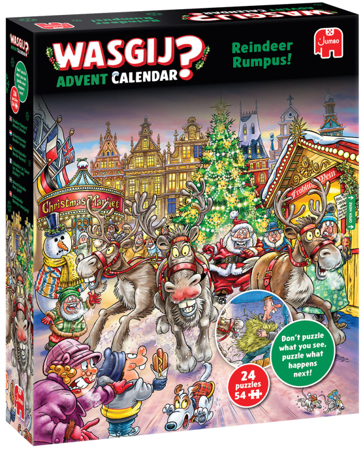 Wasgij: Julkalender 2025 - Reindeer Rumpus!