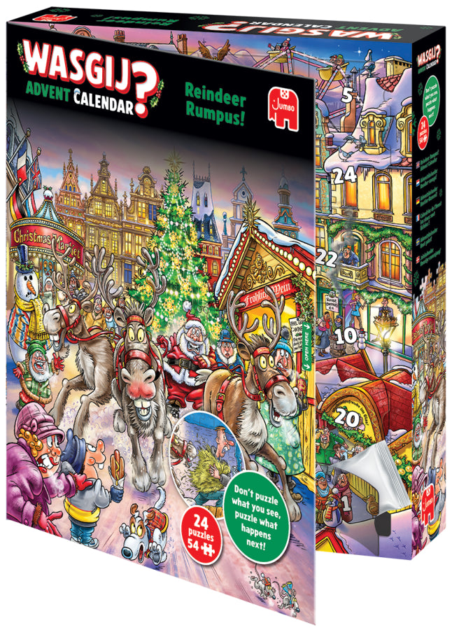 Wasgij: Julkalender 2025 - Reindeer Rumpus!